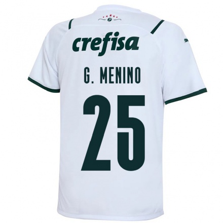 Niño Fútbol Camiseta Gabriel Menino #25 Blanco 2ª Equipación 2021/22 Camisa Chile