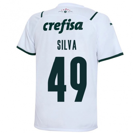 Niño Fútbol Camiseta Gabriel Silva #49 Blanco 2ª Equipación 2021/22 Camisa Chile