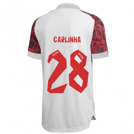 Niño Fútbol Camiseta Carlinha #28 Blanco 2ª Equipación 2021/22 Camisa Chile