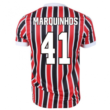 Niño Fútbol Camiseta Marquinhos #41 Negro Rojo 2ª Equipación 2021/22 Camisa Chile