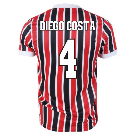 Niño Fútbol Camiseta Diego Costa #4 Negro Rojo 2ª Equipación 2021/22 Camisa Chile