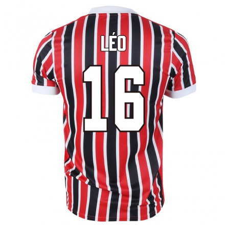 Niño Fútbol Camiseta Leo #16 Negro Rojo 2ª Equipación 2021/22 Camisa Chile