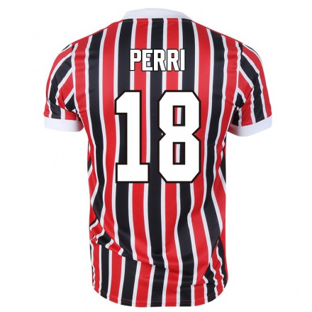 Niño Fútbol Camiseta Lucas Perri #18 Negro Rojo 2ª Equipación 2021/22 Camisa Chile