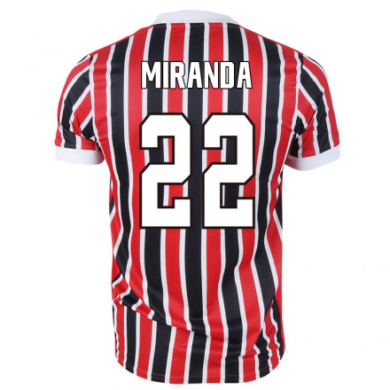 Niño Fútbol Camiseta Miranda #22 Negro Rojo 2ª Equipación 2021/22 Camisa Chile