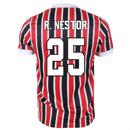 Niño Fútbol Camiseta Rodrigo Nestor #25 Negro Rojo 2ª Equipación 2021/22 Camisa Chile