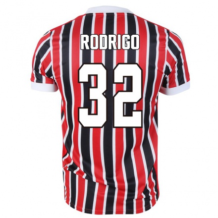 Niño Fútbol Camiseta Rodrigo #32 Negro Rojo 2ª Equipación 2021/22 Camisa Chile