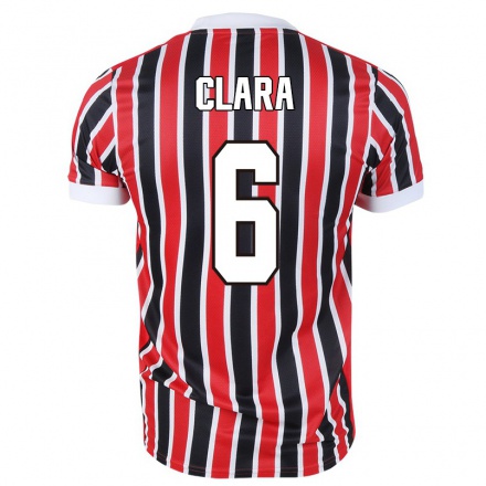 Niño Fútbol Camiseta Ana Clara #6 Negro Rojo 2ª Equipación 2021/22 Camisa Chile