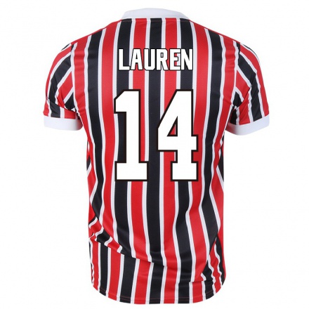 Niño Fútbol Camiseta Lauren #14 Negro Rojo 2ª Equipación 2021/22 Camisa Chile