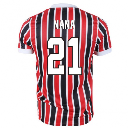 Niño Fútbol Camiseta Nana #21 Negro Rojo 2ª Equipación 2021/22 Camisa Chile