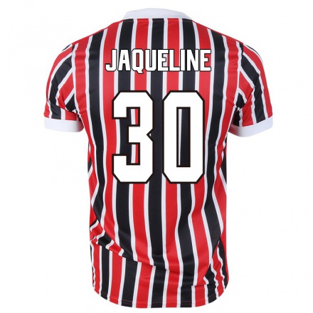 Niño Fútbol Camiseta Jaqueline #30 Negro Rojo 2ª Equipación 2021/22 Camisa Chile