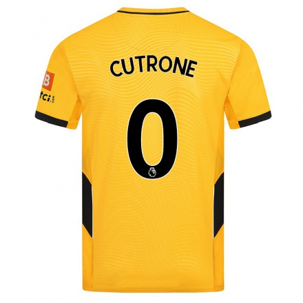 Niño Fútbol Camiseta Patrick Cutrone #0 Amarillo 1ª Equipación 2021/22 Camisa Chile