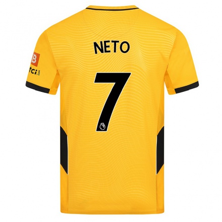 Niño Fútbol Camiseta Pedro Neto #7 Amarillo 1ª Equipación 2021/22 Camisa Chile