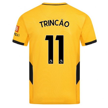 Niño Fútbol Camiseta Francisco Trincao #11 Amarillo 1ª Equipación 2021/22 Camisa Chile