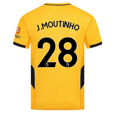 Niño Fútbol Camiseta Joao Moutinho #28 Amarillo 1ª Equipación 2021/22 Camisa Chile