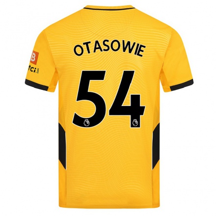 Niño Fútbol Camiseta Owen Otasowie #54 Amarillo 1ª Equipación 2021/22 Camisa Chile