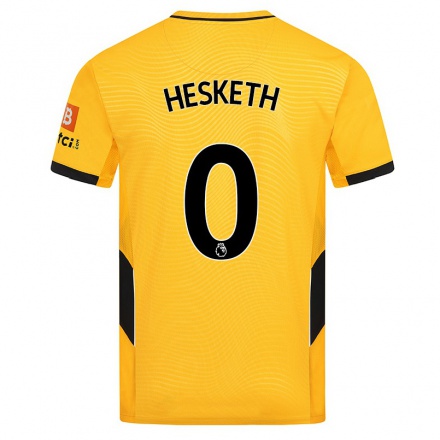 Niño Fútbol Camiseta Owen Hesketh #0 Amarillo 1ª Equipación 2021/22 Camisa Chile