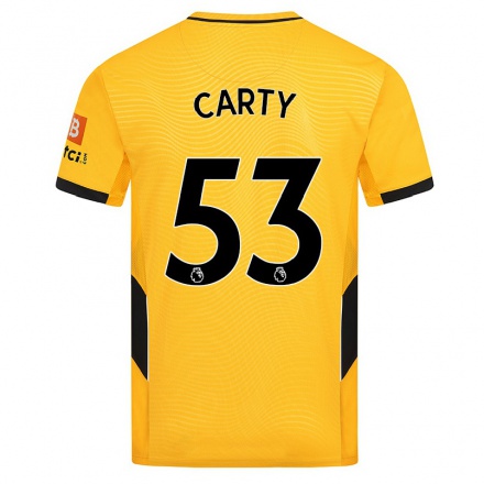 Niño Fútbol Camiseta Conor Carty #53 Amarillo 1ª Equipación 2021/22 Camisa Chile