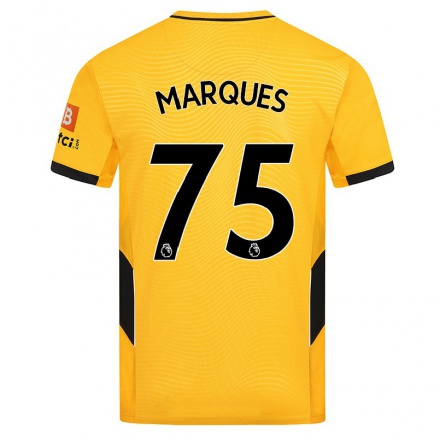 Niño Fútbol Camiseta Christian Marques #75 Amarillo 1ª Equipación 2021/22 Camisa Chile