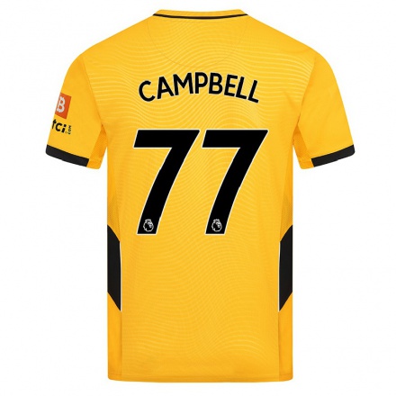 Niño Fútbol Camiseta Chem Campbell #77 Amarillo 1ª Equipación 2021/22 Camisa Chile