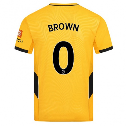 Niño Fútbol Camiseta Amarie Brown #0 Amarillo 1ª Equipación 2021/22 Camisa Chile