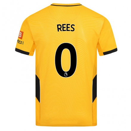 Niño Fútbol Camiseta Mason Rees #0 Amarillo 1ª Equipación 2021/22 Camisa Chile