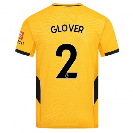 Niño Fútbol Camiseta Lyndsey Glover #2 Amarillo 1ª Equipación 2021/22 Camisa Chile