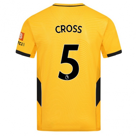 Niño Fútbol Camiseta Emma Cross #5 Amarillo 1ª Equipación 2021/22 Camisa Chile