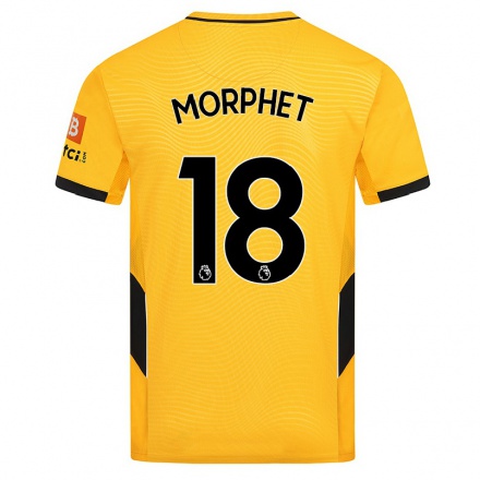 Niño Fútbol Camiseta Anna Morphet #18 Amarillo 1ª Equipación 2021/22 Camisa Chile