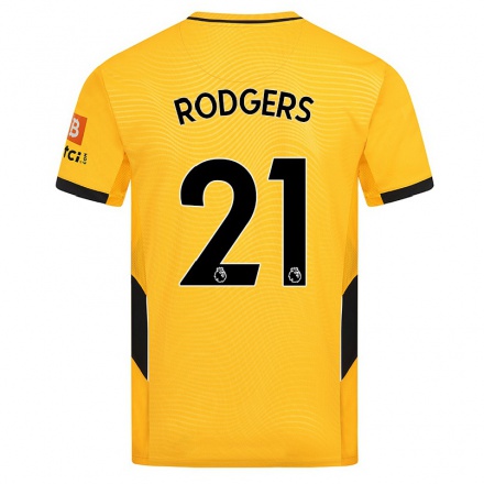 Niño Fútbol Camiseta Eva Rodgers #21 Amarillo 1ª Equipación 2021/22 Camisa Chile