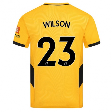 Niño Fútbol Camiseta Pip Wilson #23 Amarillo 1ª Equipación 2021/22 Camisa Chile