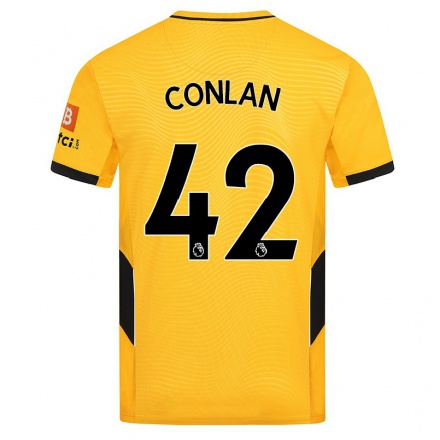 Niño Fútbol Camiseta Orla Conlan #42 Amarillo 1ª Equipación 2021/22 Camisa Chile
