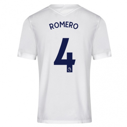 Niño Fútbol Camiseta Cristian Romero #4 Blanco 1ª Equipación 2021/22 La Camisa Chile