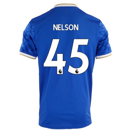 Niño Fútbol Camiseta Benjamin Harvey Nelson #45 Azul Real 1ª Equipación 2021/22 La Camisa Chile