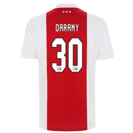 Niño Fútbol Camiseta Mohamed Daramy #30 Rojo Blanco 1ª Equipación 2021/22 La Camisa Chile