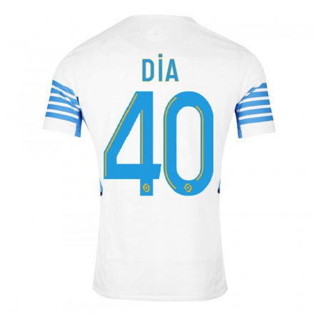 Niño Fútbol Camiseta Issiar Dia #40 Blanco 1ª Equipación 2021/22 La Camisa Chile