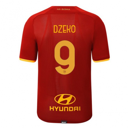 Niño Fútbol Camiseta Edin Dzeko #9 Rojo 1ª Equipación 2021/22 La Camisa Chile