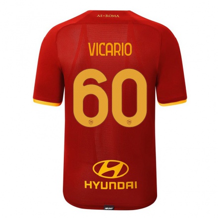 Niño Fútbol Camiseta Javier Vicario #60 Rojo 1ª Equipación 2021/22 La Camisa Chile