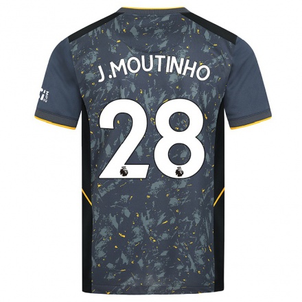 Niño Fútbol Camiseta Joao Moutinho #28 Gris 2ª Equipación 2021/22 Camisa Chile