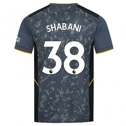 Niño Fútbol Camiseta Meritan Shabani #38 Gris 2ª Equipación 2021/22 Camisa Chile