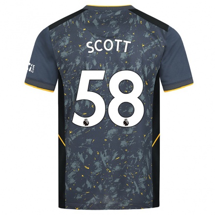 Niño Fútbol Camiseta Jack Scott #58 Gris 2ª Equipación 2021/22 Camisa Chile