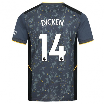 Niño Fútbol Camiseta Amy Dicken #14 Gris 2ª Equipación 2021/22 Camisa Chile