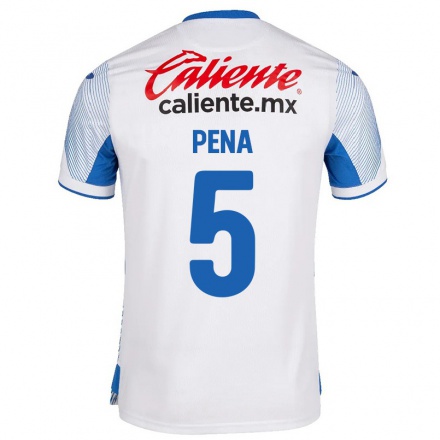 Niño Fútbol Camiseta Alexis Pena #5 Blanco 2ª Equipación 2021/22 Camisa Chile