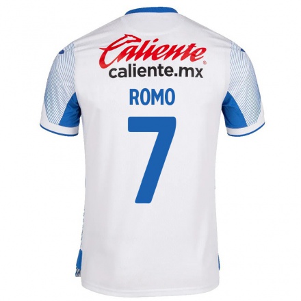 Niño Fútbol Camiseta Luis Romo #7 Blanco 2ª Equipación 2021/22 Camisa Chile