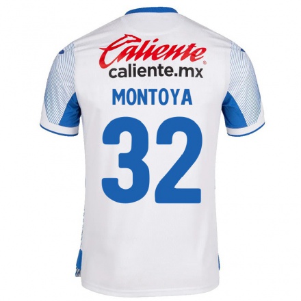 Niño Fútbol Camiseta Walter Montoya #32 Blanco 2ª Equipación 2021/22 Camisa Chile