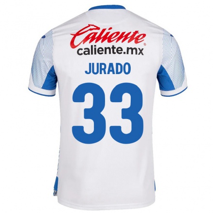 Niño Fútbol Camiseta Sebastian Jurado #33 Blanco 2ª Equipación 2021/22 Camisa Chile
