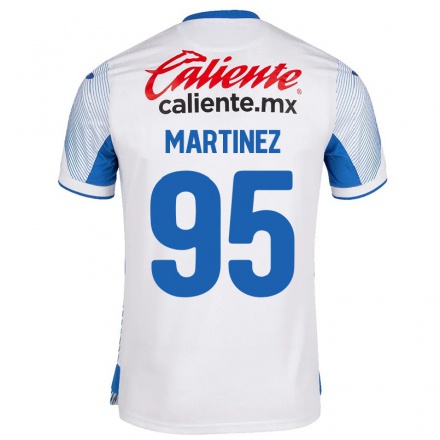 Niño Fútbol Camiseta Carlos Martinez #95 Blanco 2ª Equipación 2021/22 Camisa Chile