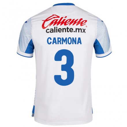 Niño Fútbol Camiseta Edith Carmona #3 Blanco 2ª Equipación 2021/22 Camisa Chile