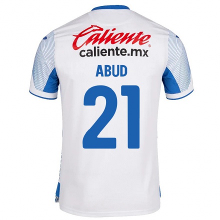 Niño Fútbol Camiseta Karime Abud #21 Blanco 2ª Equipación 2021/22 Camisa Chile