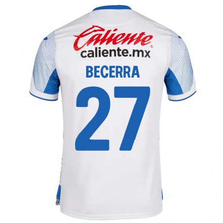 Niño Fútbol Camiseta Ana Becerra #27 Blanco 2ª Equipación 2021/22 Camisa Chile