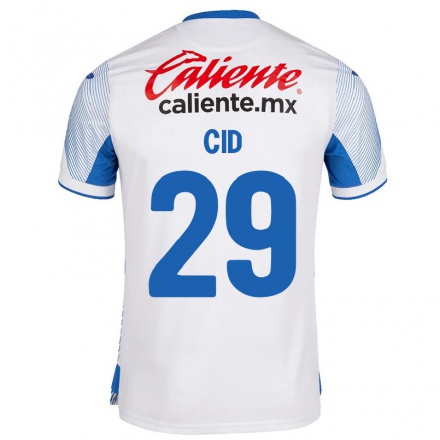 Niño Fútbol Camiseta Claudia Cid #29 Blanco 2ª Equipación 2021/22 Camisa Chile